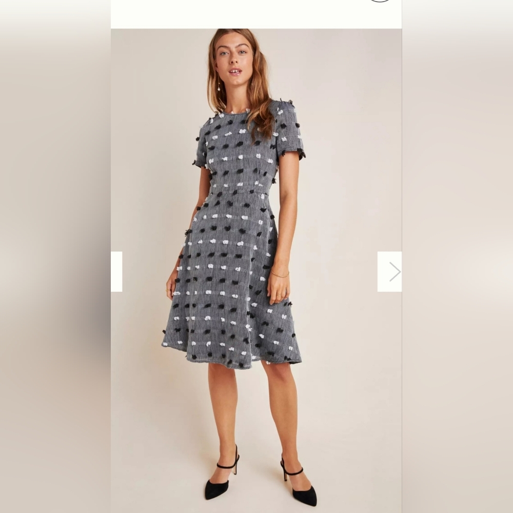 Anthropologie Sunday in Brooklyn Black and White Patterned Dress
